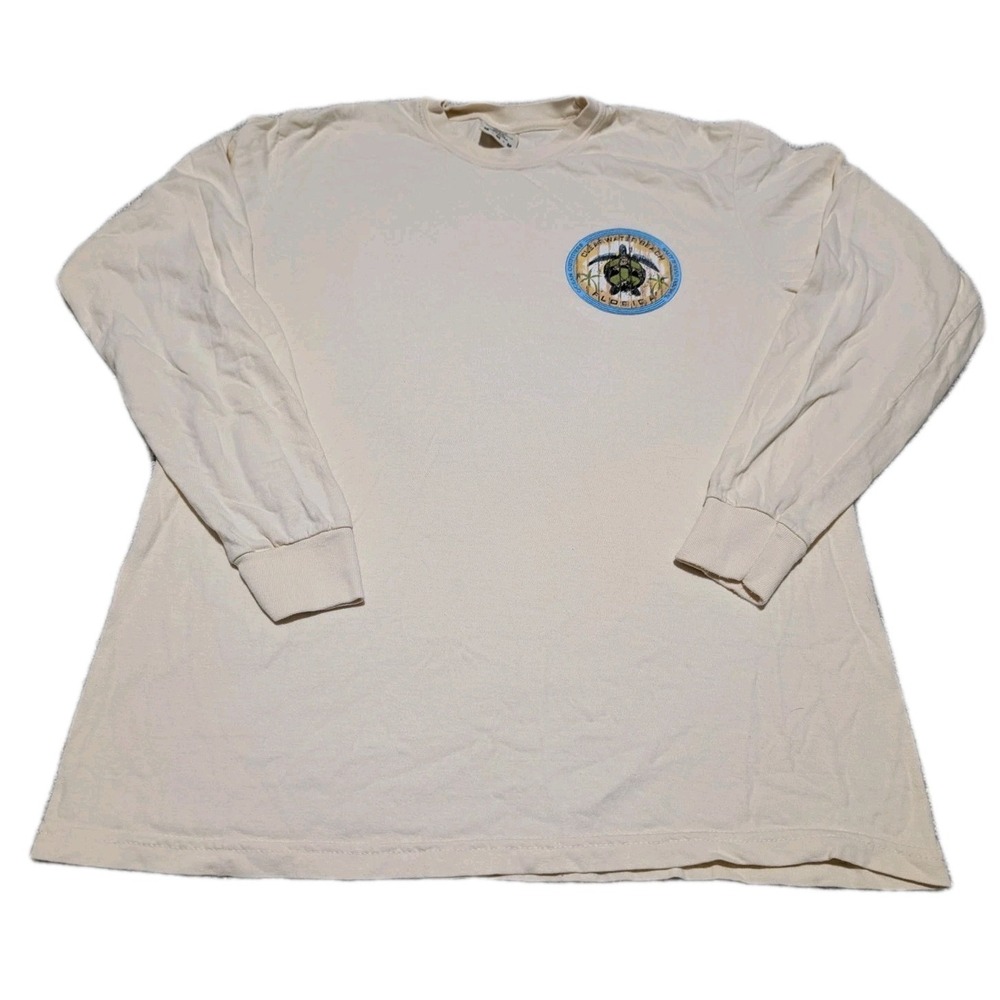 Comfort Colors T-Shirt Mens M Cream Clearwater Beach Florida Sea Turtle Graphic